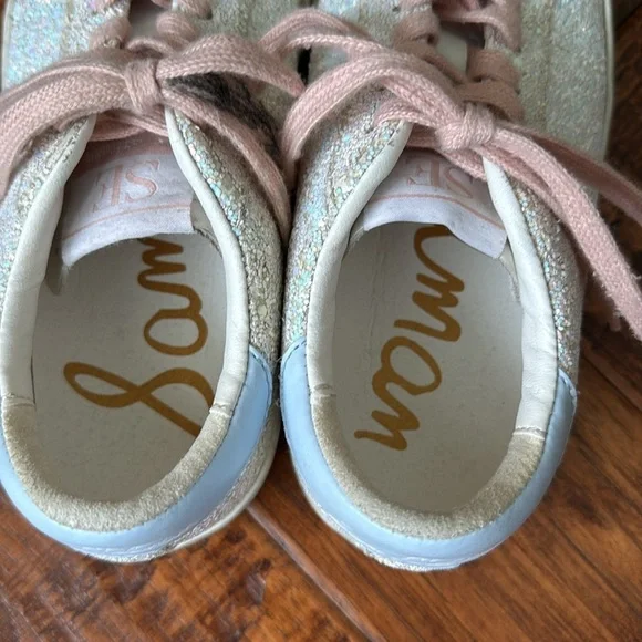 Sam Edelman Girl's Aubrie Glitter Sneakers, Size 2 - Picture 4 of 7